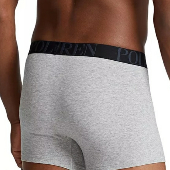 NWT Polo Ralph Lauren Men's Classic fit Boxer briefs - Heather/Charcoal/black - Picture 4 of 13